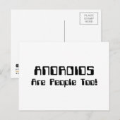 ANDROIDEN zijn ook mensen! Briefkaart (Voorkant / Achterkant)