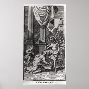 Andromache in de Feet van Pyrhus Poster