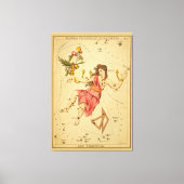 Andromeda -  Astronomisch Star Chart Afbeelding Canvas Afdruk (Voorkant)