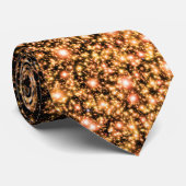 Andromeda Black Hole Gold Sparkle Artist Concept Stropdas (Opgerold)