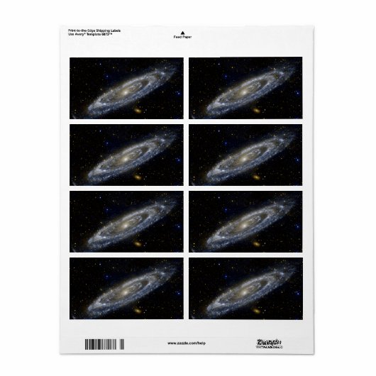 Andromeda Galaxy Etiket (Full Sheet)