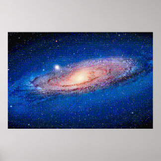 Andromeda Galaxy for NES, Pixel Art Poster