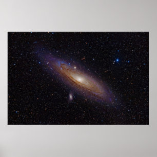 Andromeda Galaxy ingenomen met Hydrogen Alpha Filt Poster