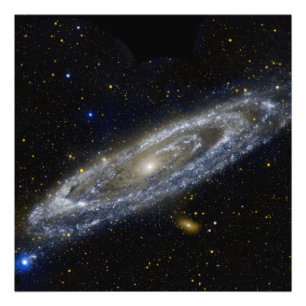 Andromeda galaxy milky way cosmos universum foto afdruk