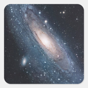 andromeda galaxy milky way kosmos universum vierkante sticker