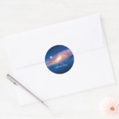 Andromeda Galaxy Ronde Sticker (Envelop)