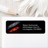 Andromeda Galaxy Ultraviolet en Infrarood adres Etiket (Insitu)