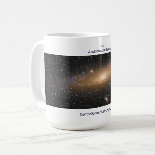 Andromeda Galaxy van Nikkolai Davenport - Mok van  (Voorkant links)