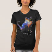 Andromeda-ruimte in kat t-shirt (Voorkant)