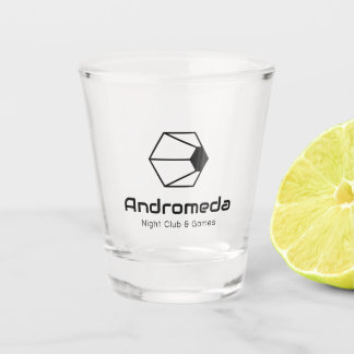 Andromeda Shot Glass (zwart op transparant) Glas