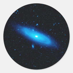 Andromeda sterrenstelsel ruimtewetenschap astronom ronde sticker