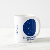 Andromedan Starseed Mug - Design bleu et blanc (Devant droit)
