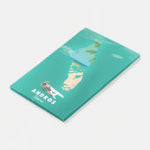 Andros Bahamas Vacation map. Post-it® Notes (Schuin)