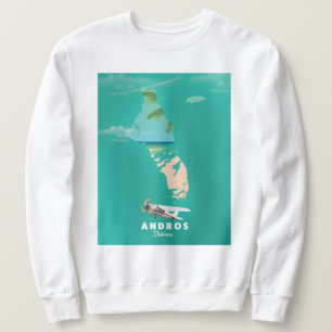 Andros Bahamas Vacation map. Trui