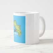 Andros Griekse kaart geïllustreerde reisposter Extra Grote Beker (Voorkant rechts)