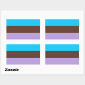 Androsexsexseksuele Pride Rechthoekige Sticker (Vel)