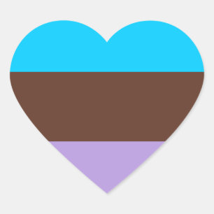 Androsexuele Pride-vlag Hart Sticker