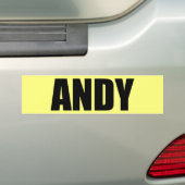 Andy Bumpersticker (Op auto)