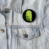 Andy de Android met Attitude Button. Ronde Button 5,7 Cm (In situ)
