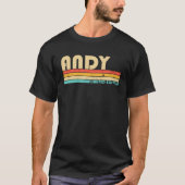 ANDY Name Personalized Funny Retro Birthda T-shirt (Voorkant)