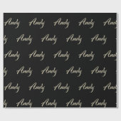 Andy prénom nom papier cadeau noble papier (Plat)