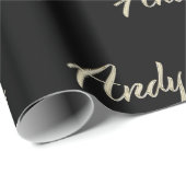 Andy prénom nom papier cadeau noble papier (Coin rond)