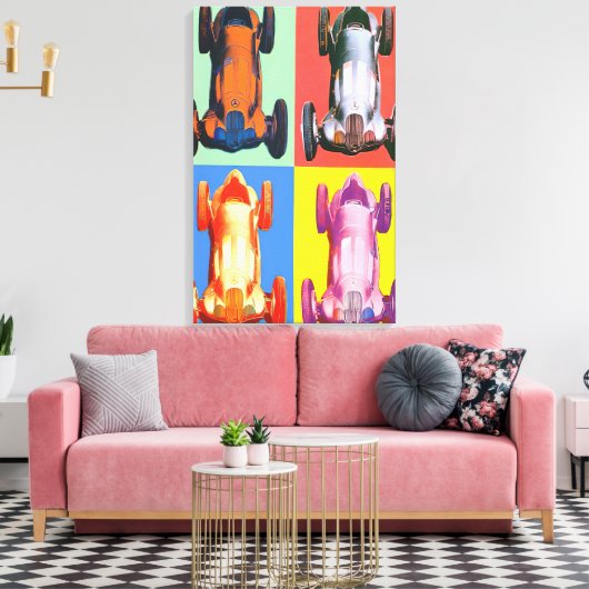 Andy Warhol - Benz Racing Car Canvas Afdruk (Insitu (Woonkamer))