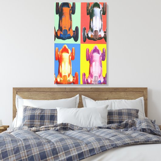 Andy Warhol - Benz Racing Car Canvas Afdruk (Insitu (Slaapkamer))