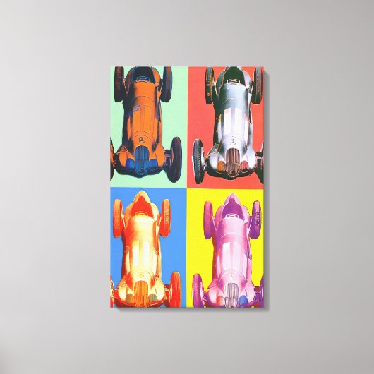 Andy Warhol - Benz Racing Car Canvas Afdruk (Voorkant)