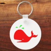 Andy Whale Enkelvoudig rood,groen op wit Sleutelhanger (Voorkant)