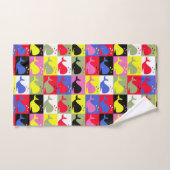 Andy Whale-Hole™ motif_colorée baleines_parodie (Serviette à main)