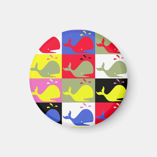 Andy Whale-Hole™_round Magnet Magneet (Voorkant)