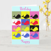 Andy Whale-Hole ™_ "Verjaardag Happy" Groet Kaart (Gele Bloem)