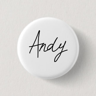 Andy's handtekeningbadge ronde button 3,2 cm
