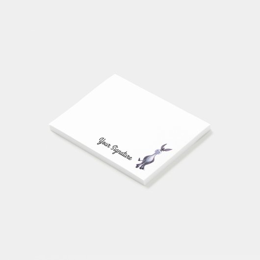 Âne avec le post-it de Personized (Incliné)