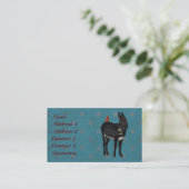 ÂNE d'INDIGO et carte de visite CARDINAL (Debout devant)