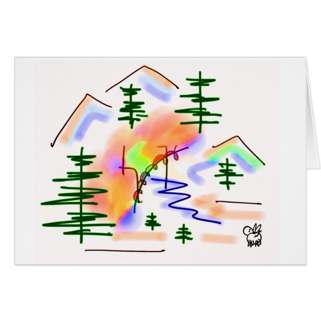 âne et arc-en-ciel (Devant horizontal)