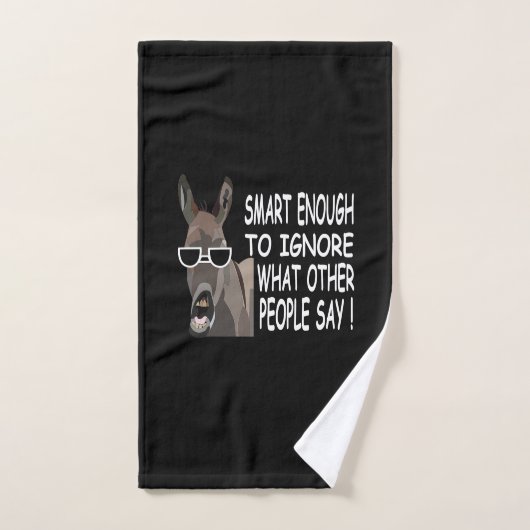 Âne intelligent cool (Serviette à main)