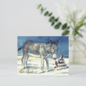Âne pour la carte postale de Noël (Debout devant)