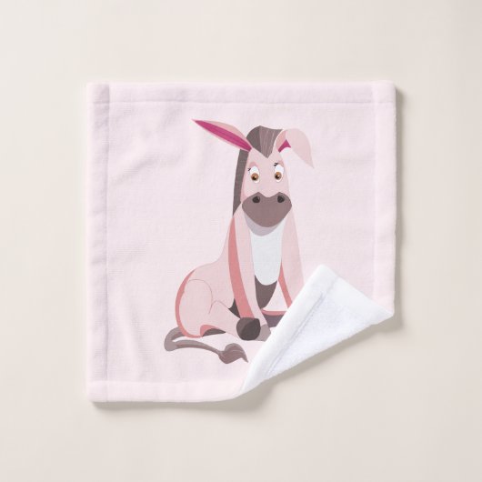 Âne rose (Gant de toilette)