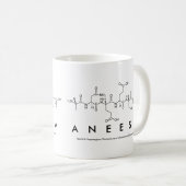 Aneesa nom peptide mug (Devant droit)