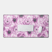 Anemonbloemen waterverf patroon bureaumat (Keyboard & Muis)