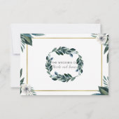 Anémone à feuilles vertes blancs Réponse RSVP flor (Dos)