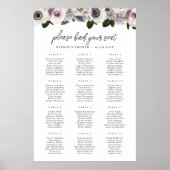 Anémone blanche et tableau de sièges floraux pourp (Devant)