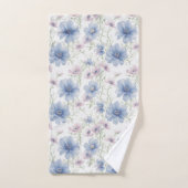 Anémone Bleu Et Rose (Serviette à main)