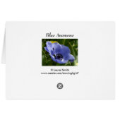 Anémone bleue (Dos Horizontal)