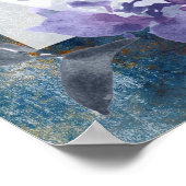 Anémone bleue de minuit, affiche (Coin)