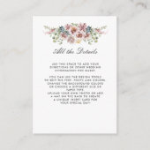 Anemone Blush | blauwe TROUW Details Richtingen Informatiekaartje (Voorkant)