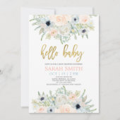 Anemone blush waterverf Baby shower Kaart (Voorkant)
