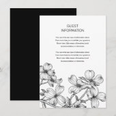 Anemone Boeket Bruiloft Inzetstuk Informatiekaartje (Voorkant / Achterkant)